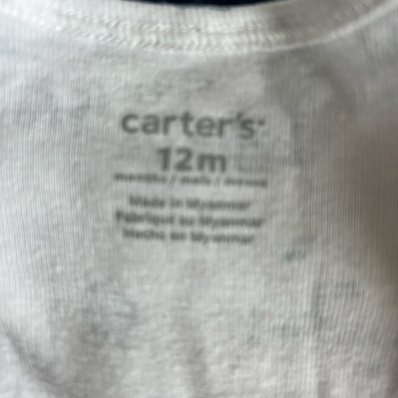 Carters turtle onesie. Color white and light gray with turtle print all around. - Picture 2 of 3